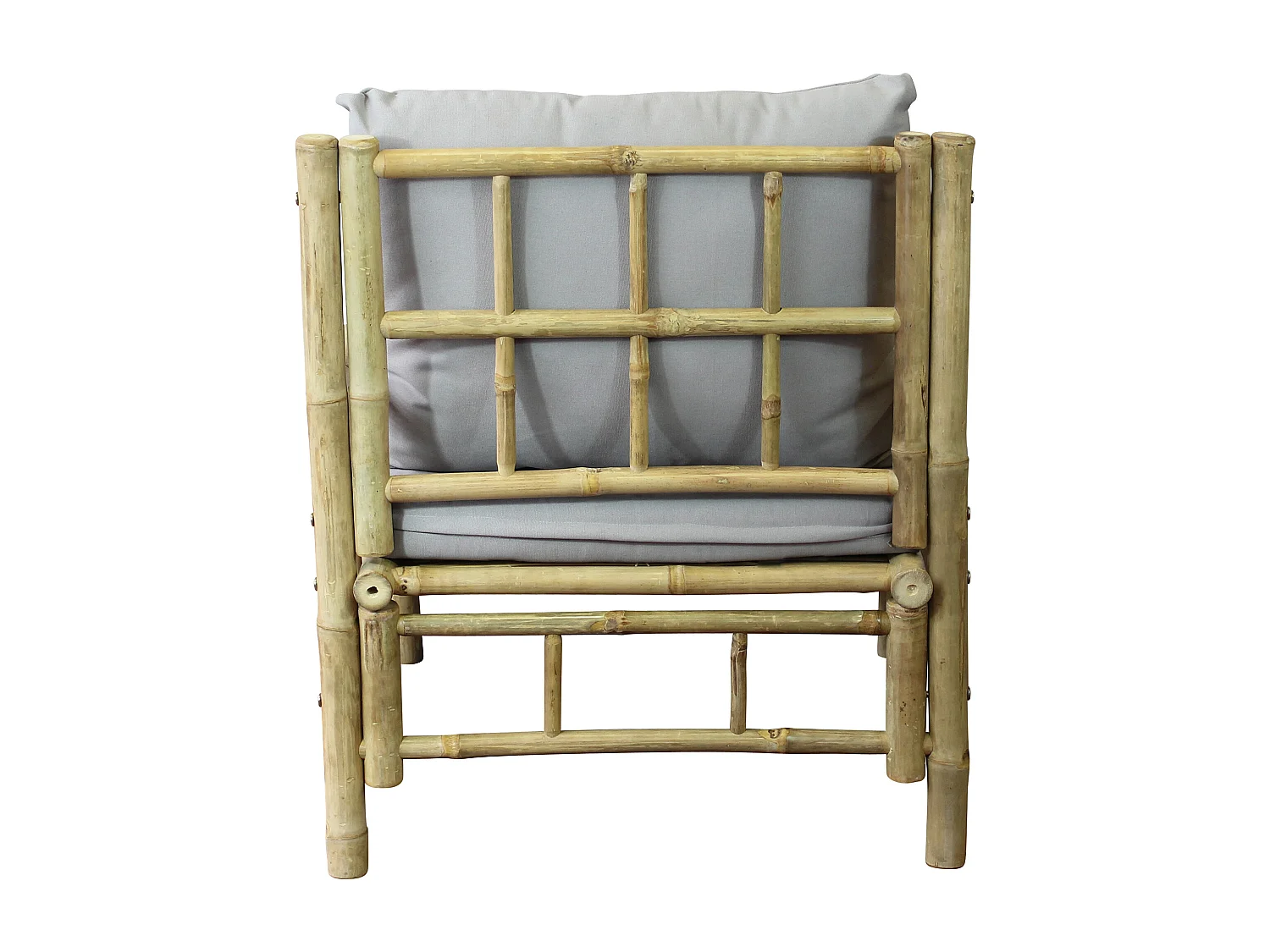 MilaniHome.it - poltrona da giardino in bamboo di design per esterno giardino cm 70 l x 70 p x 80 hdi coloreGrigio