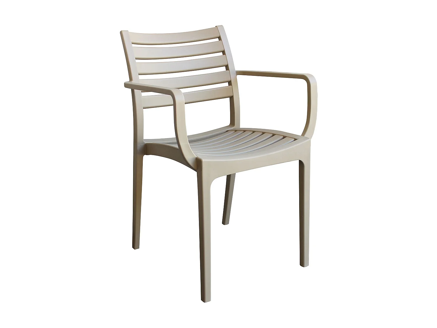 MilaniHome.it - Poltrona in plastica per esterno giardino interno sala da pranzo colorata polipropilenedi coloreTortora