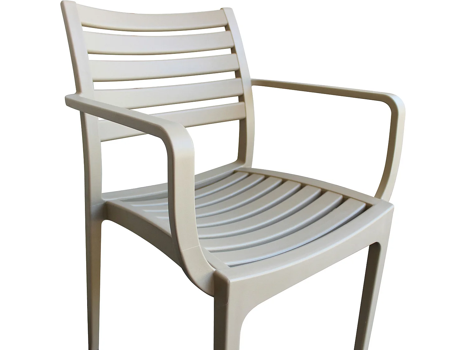 MilaniHome.it - Poltrona in plastica per esterno giardino interno sala da pranzo colorata polipropilenedi coloreTortora