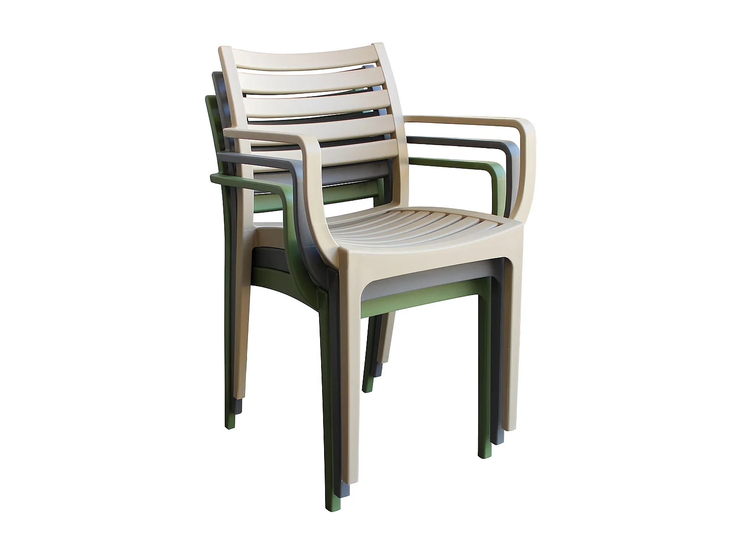 MilaniHome.it - Poltrona in plastica per esterno giardino interno sala da pranzo colorata polipropilenedi coloreTortora