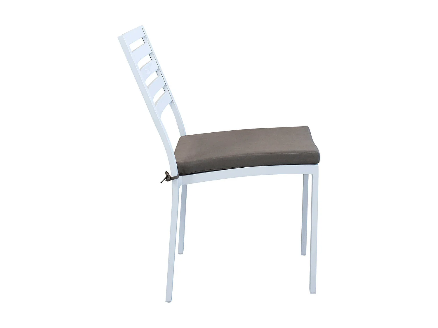 MilaniHome.it - Sedia Impilabile In Alluminio Bianco Con Cuscino Da Esterno Giardino, Per Ristorante Agriturismo Albergo Hoteldi coloreBianco