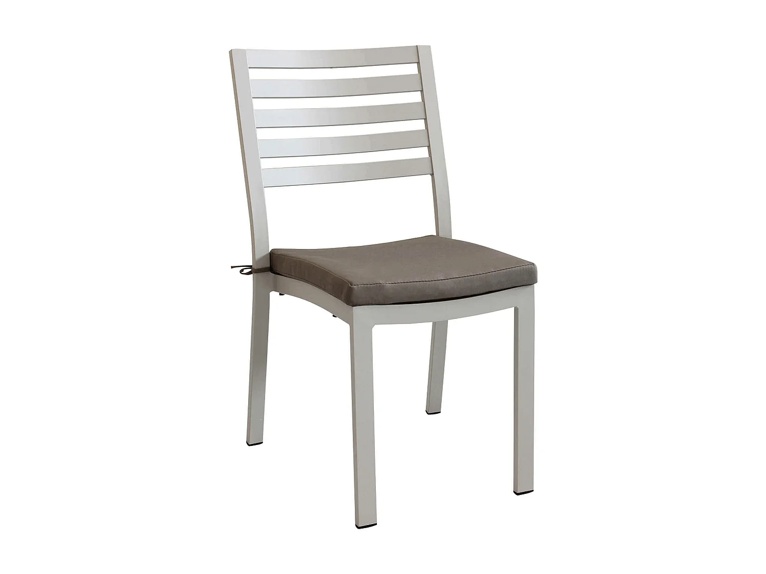 MilaniHome.it - Sedia Impilabile In Alluminio Tortora Con Cuscino Da Esterno Giardino, Per Ristorante Agriturismo Albergo Hoteldi coloreTortora