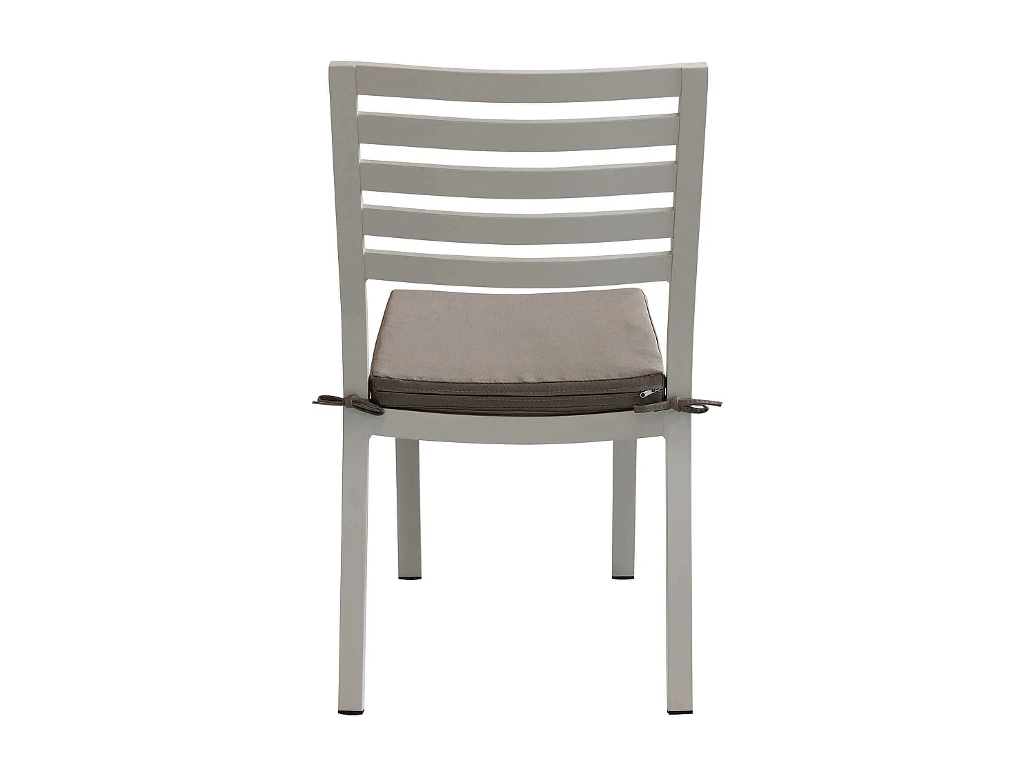 MilaniHome.it - Sedia Impilabile In Alluminio Tortora Con Cuscino Da Esterno Giardino, Per Ristorante Agriturismo Albergo Hoteldi coloreTortora