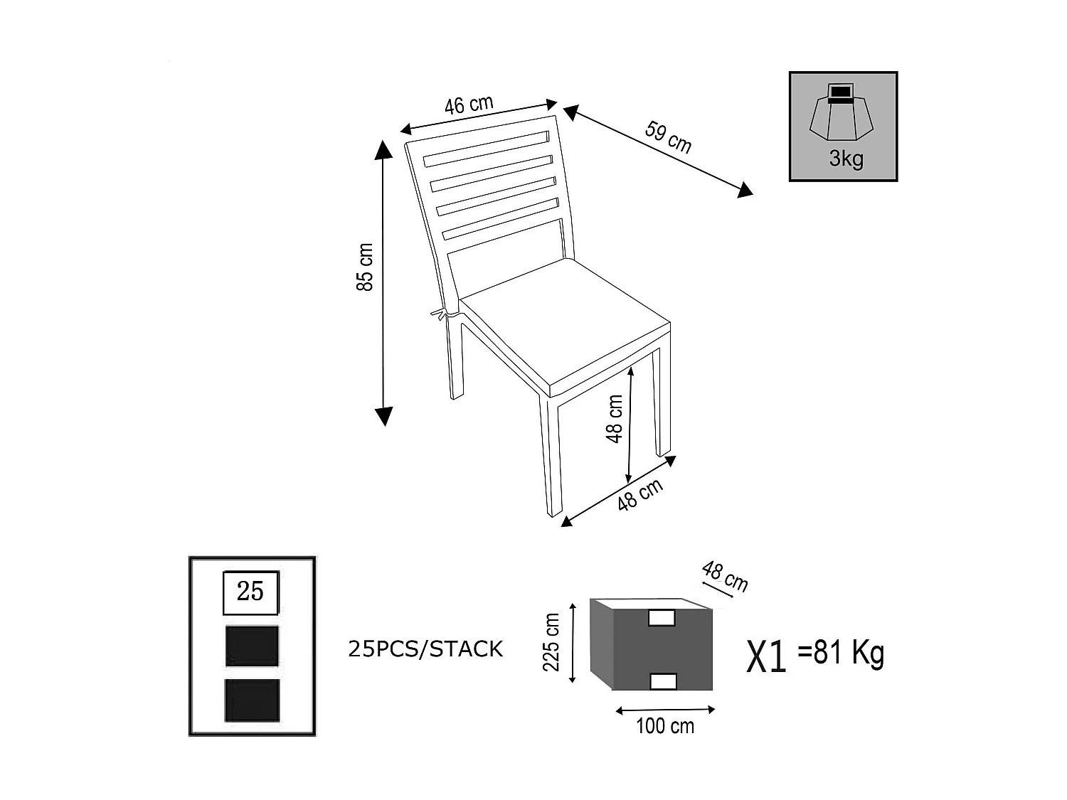 MilaniHome.it - Sedia Impilabile In Alluminio Tortora Con Cuscino Da Esterno Giardino, Per Ristorante Agriturismo Albergo Hoteldi coloreTortora