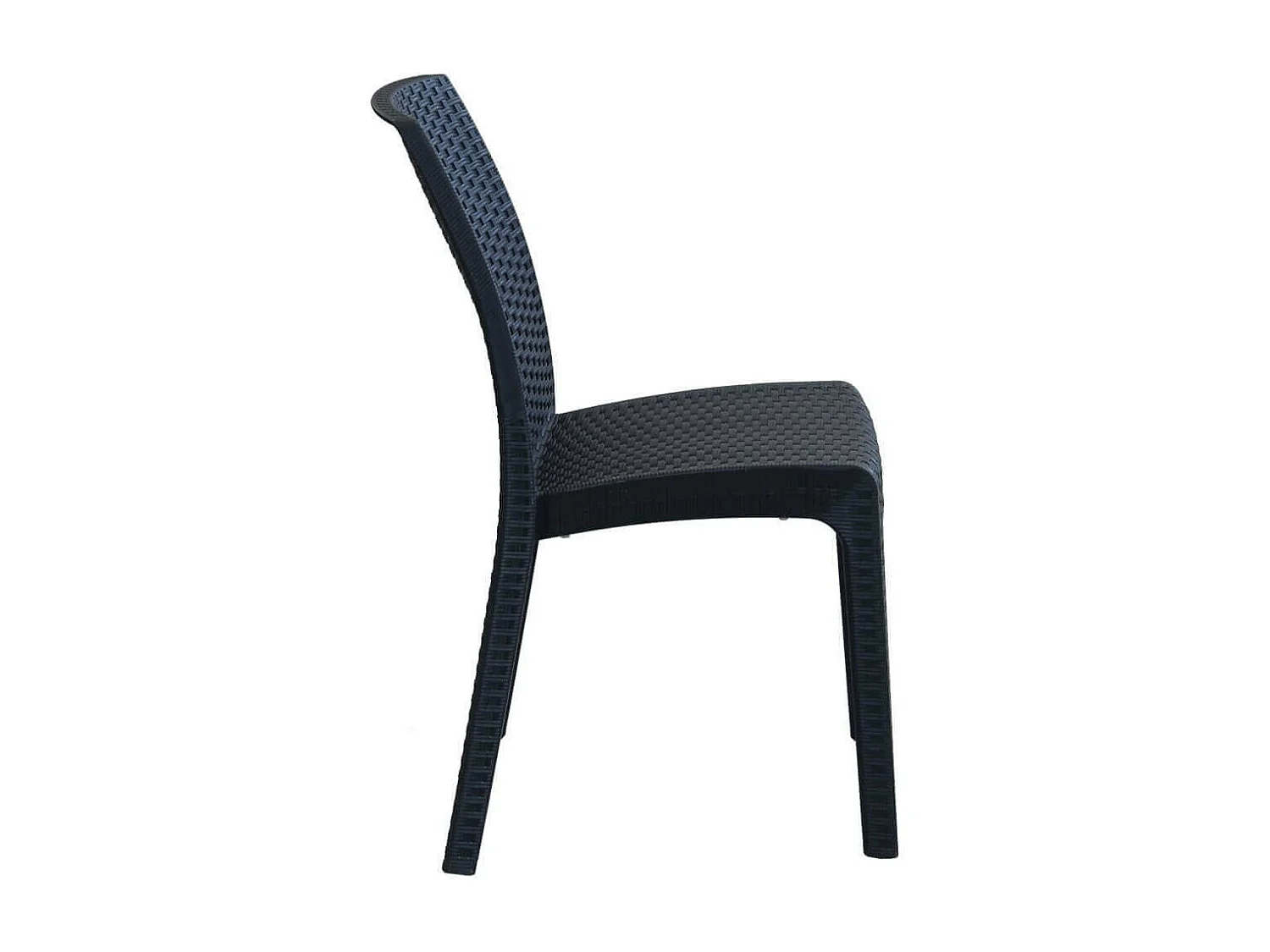MilaniHome.it - Sedia Da Giardino Impilabile In Wicker Stampato Antracite Da Esterno Giardino Terrazzo Portico Locale Bardi coloreAntracite