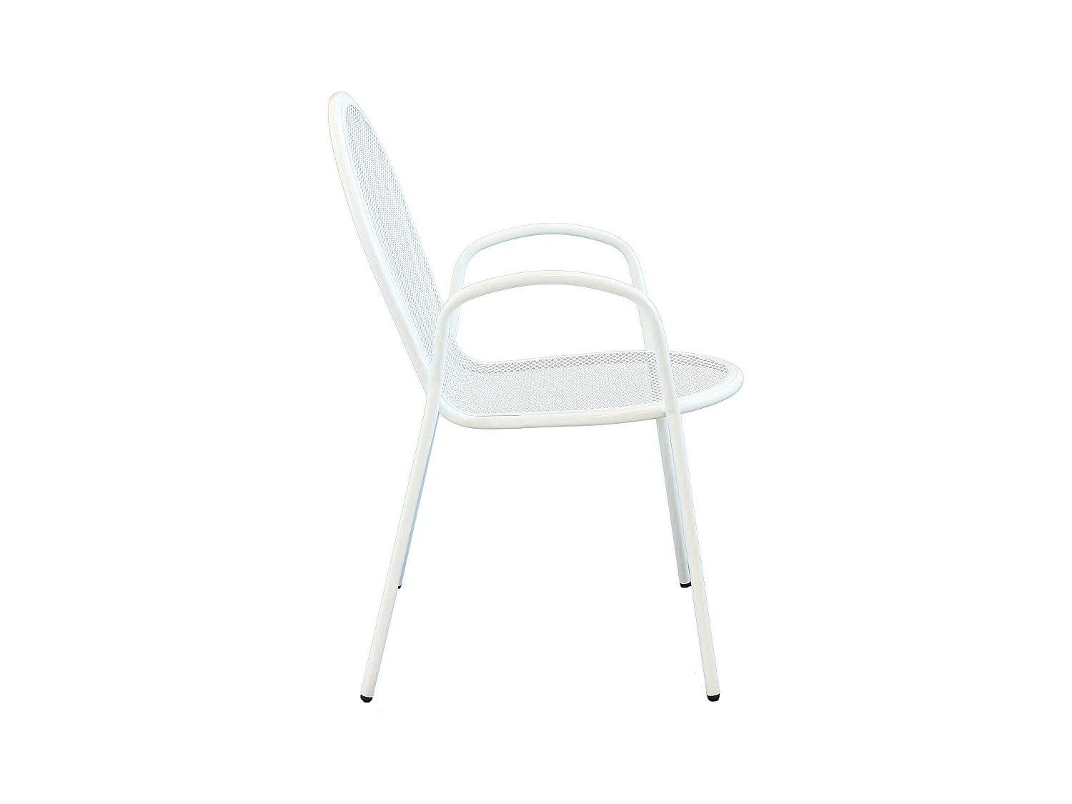 MilaniHome.it - Poltrona Impilabile In Ferro Bianco Per Esterno Giardino, Portico, Ristorante, Gelateria Bar Hotel Albergodi coloreBianco