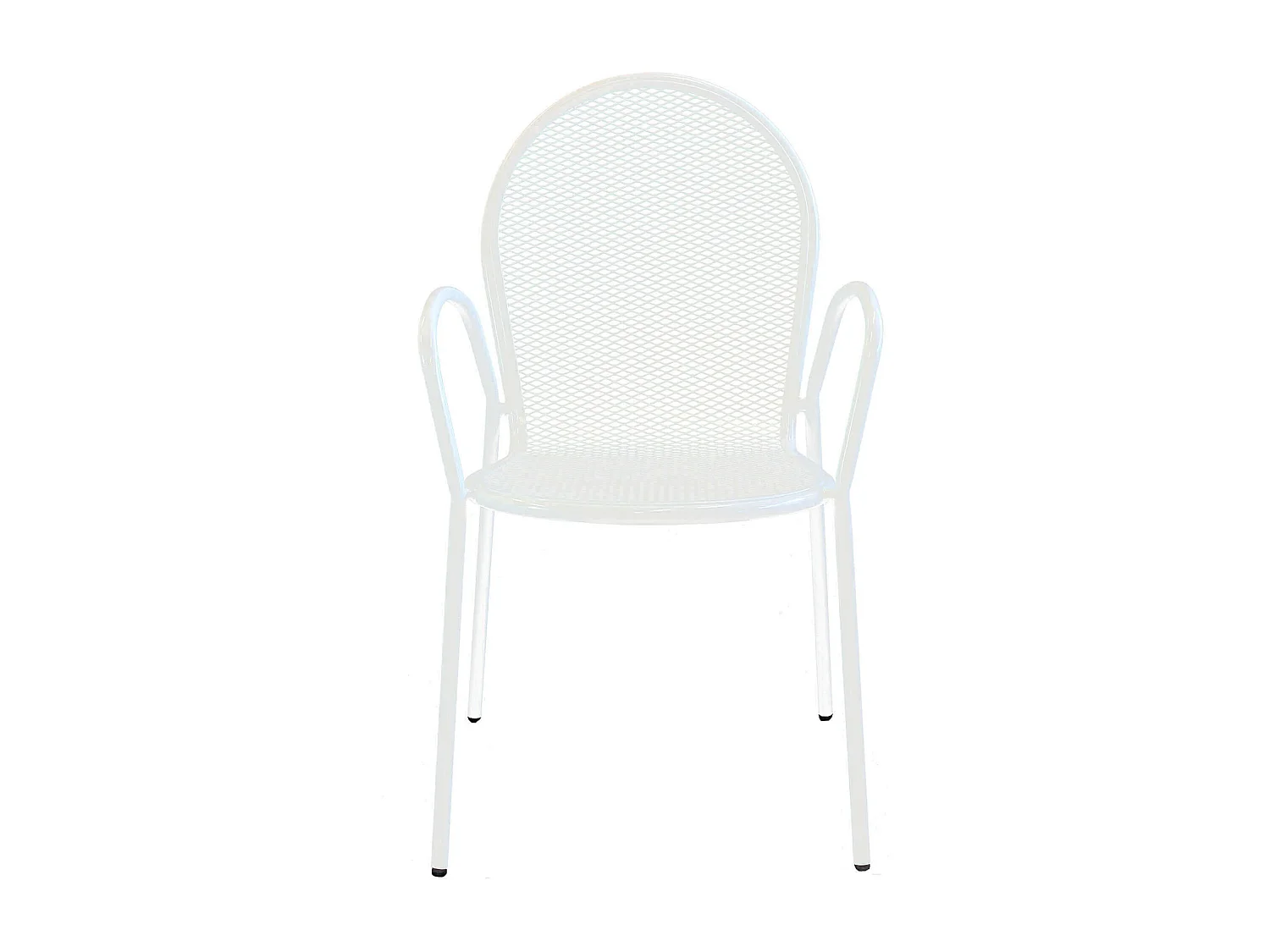 MilaniHome.it - Poltrona Impilabile In Ferro Bianco Per Esterno Giardino, Portico, Ristorante, Gelateria Bar Hotel Albergodi coloreBianco