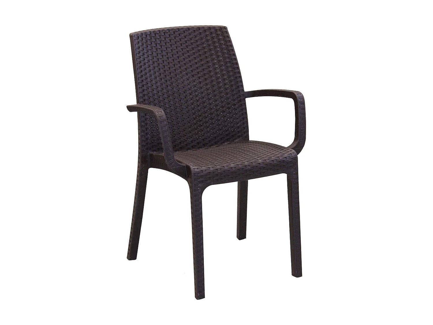 MilaniHome.it - Poltrona Da Giardino Impilabile In Wicker Stampato nero Da Esterno Giardino Terrazzo Portico Locale Bardi coloreMarrone