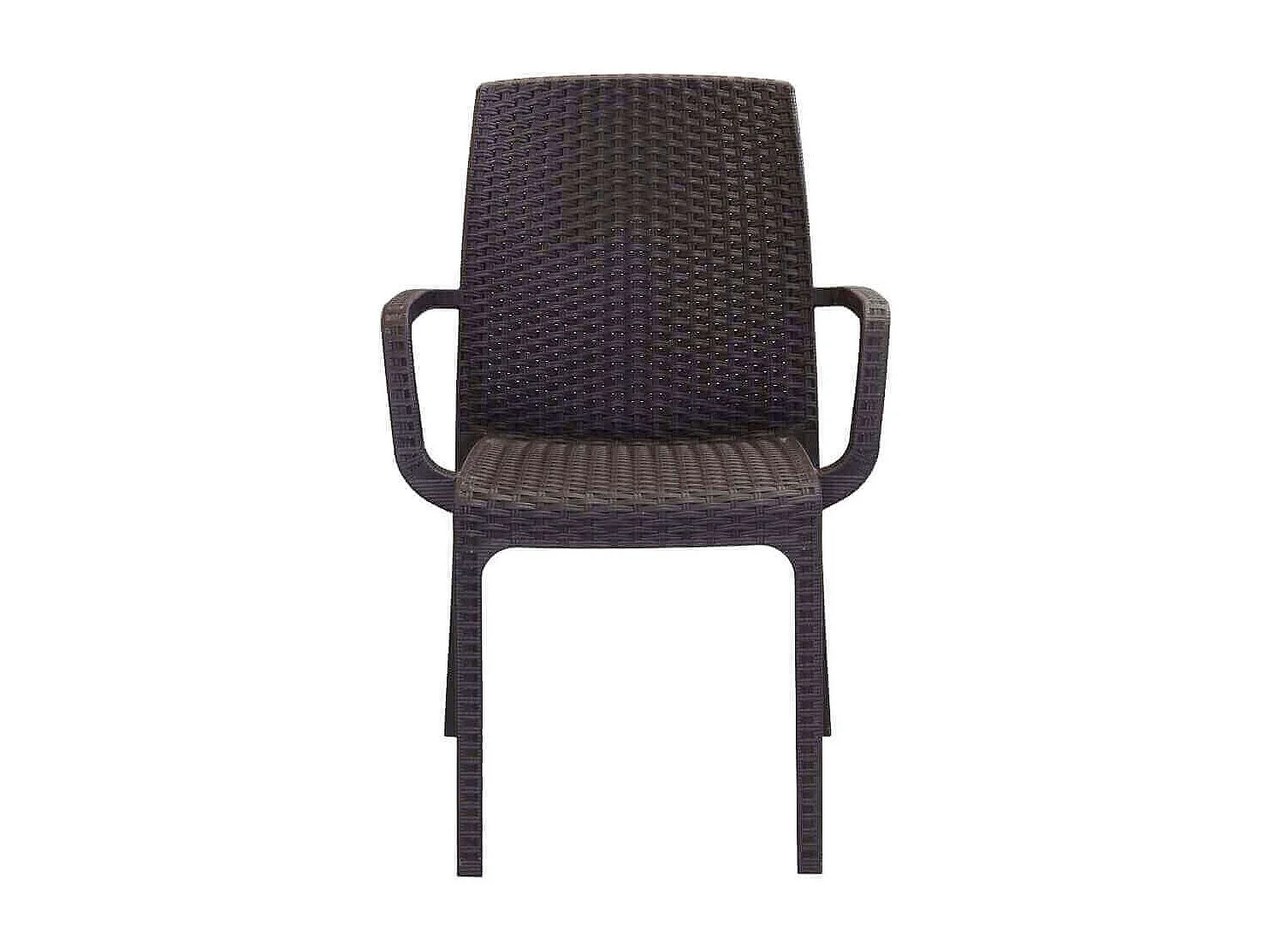 MilaniHome.it - Poltrona Da Giardino Impilabile In Wicker Stampato nero Da Esterno Giardino Terrazzo Portico Locale Bardi coloreMarrone