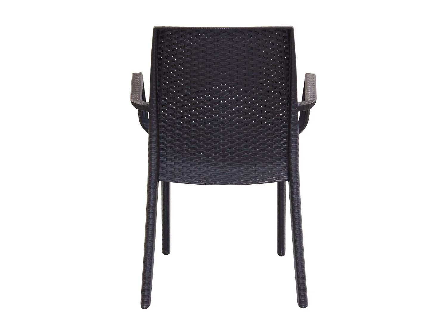 MilaniHome.it - Poltrona Da Giardino Impilabile In Wicker Stampato nero Da Esterno Giardino Terrazzo Portico Locale Bardi coloreMarrone