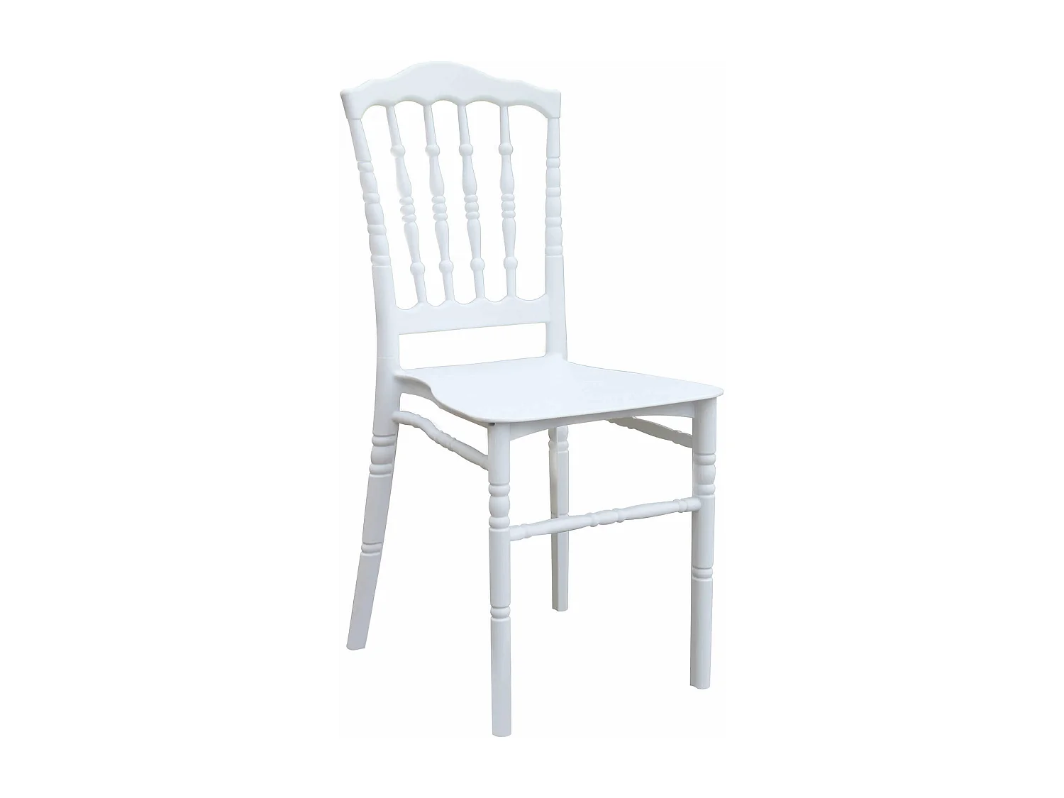 MilaniHome.it - Sedia in plastica polipropilene bianco per interno ed esterno stile vintagedi coloreBianco