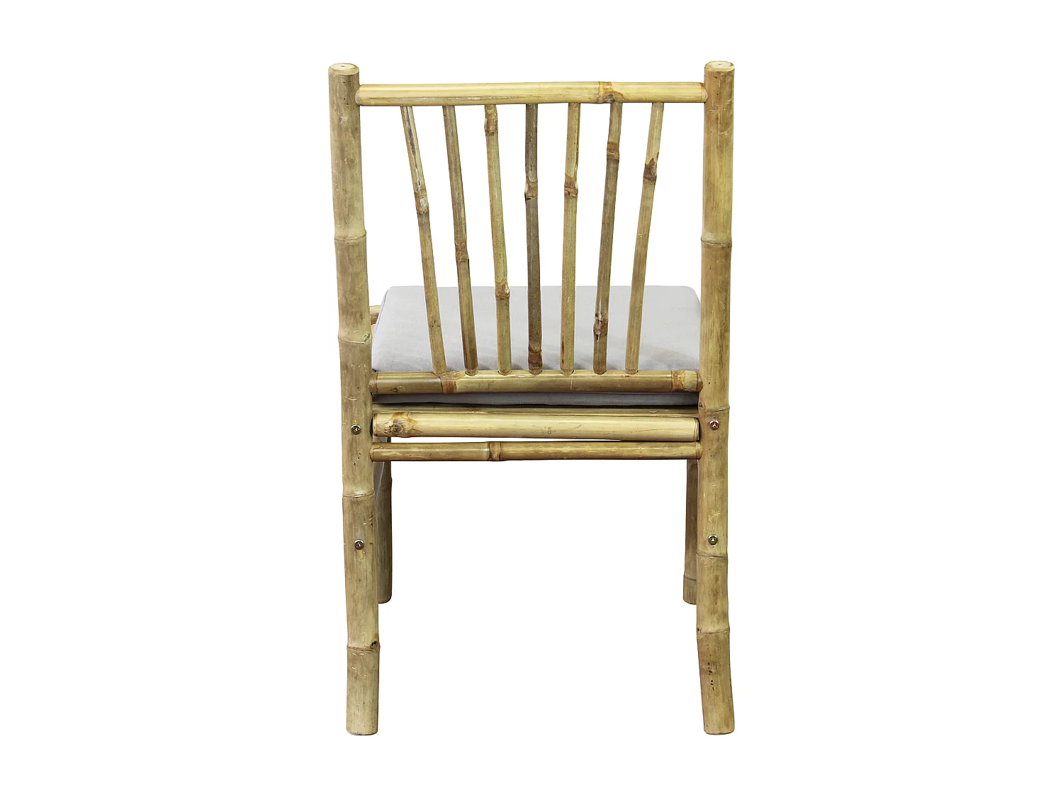 MilaniHome.it - sedia da giardino in bamboo di design per esterno giardino cm 48 l x 48 p x 85 hdi coloreGrigio