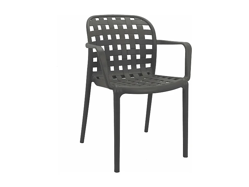 MilaniHome.it - poltrona da giardino in polipropilene di design moderno industrial cm 58 x 57,5 x 82,5 hdi coloreTaupe