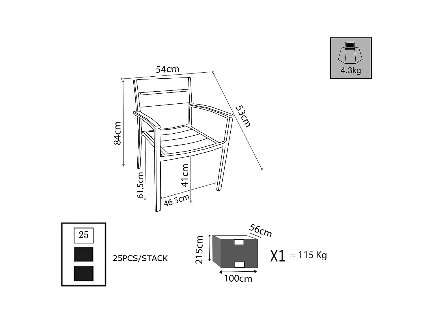 MilaniHome.it - Poltrona Impilabile In Alluminio E Polywood Da Esterno Giardino, Per Ristorante Agriturismo Albergo Hotel Colore Bianco,Marronedi coloreBianco