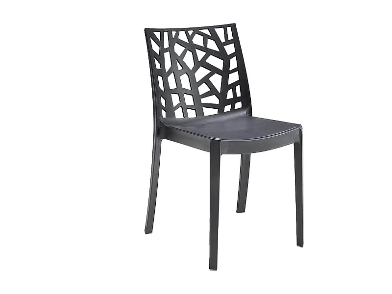 MilaniHome.it - sedia da giardino di design moderno per giardino cm 55 x 47 x 82 hdi coloreNero
