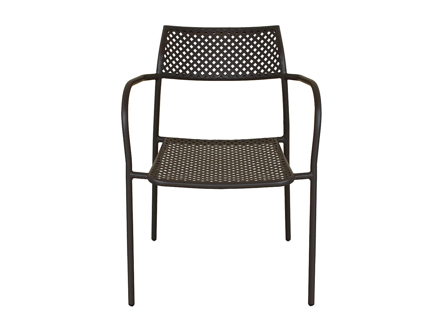 MilaniHome.it - Poltrona Sedia Impilabile In Ferro Antracite Per Esterno Giardino, Portico, Ristorante, Gelateria Bar Hotel Albergodi coloreTaupe