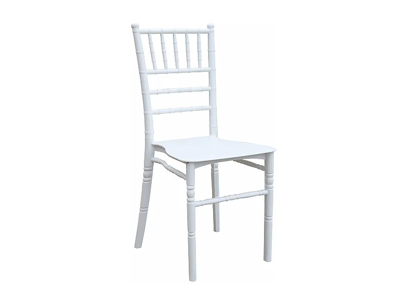 MilaniHome.it - Sedia in plastica polipropilene bianco per interno ed esterno stile vintagedi coloreBianco