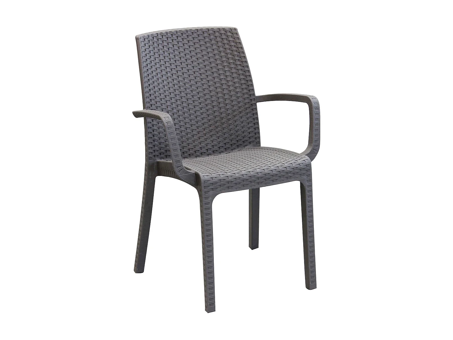 MilaniHome.it - Poltrona Da Giardino Impilabile In Wicker Stampato Taupe Da Esterno Giardino Terrazzo Portico Locale Bardi coloreTaupe