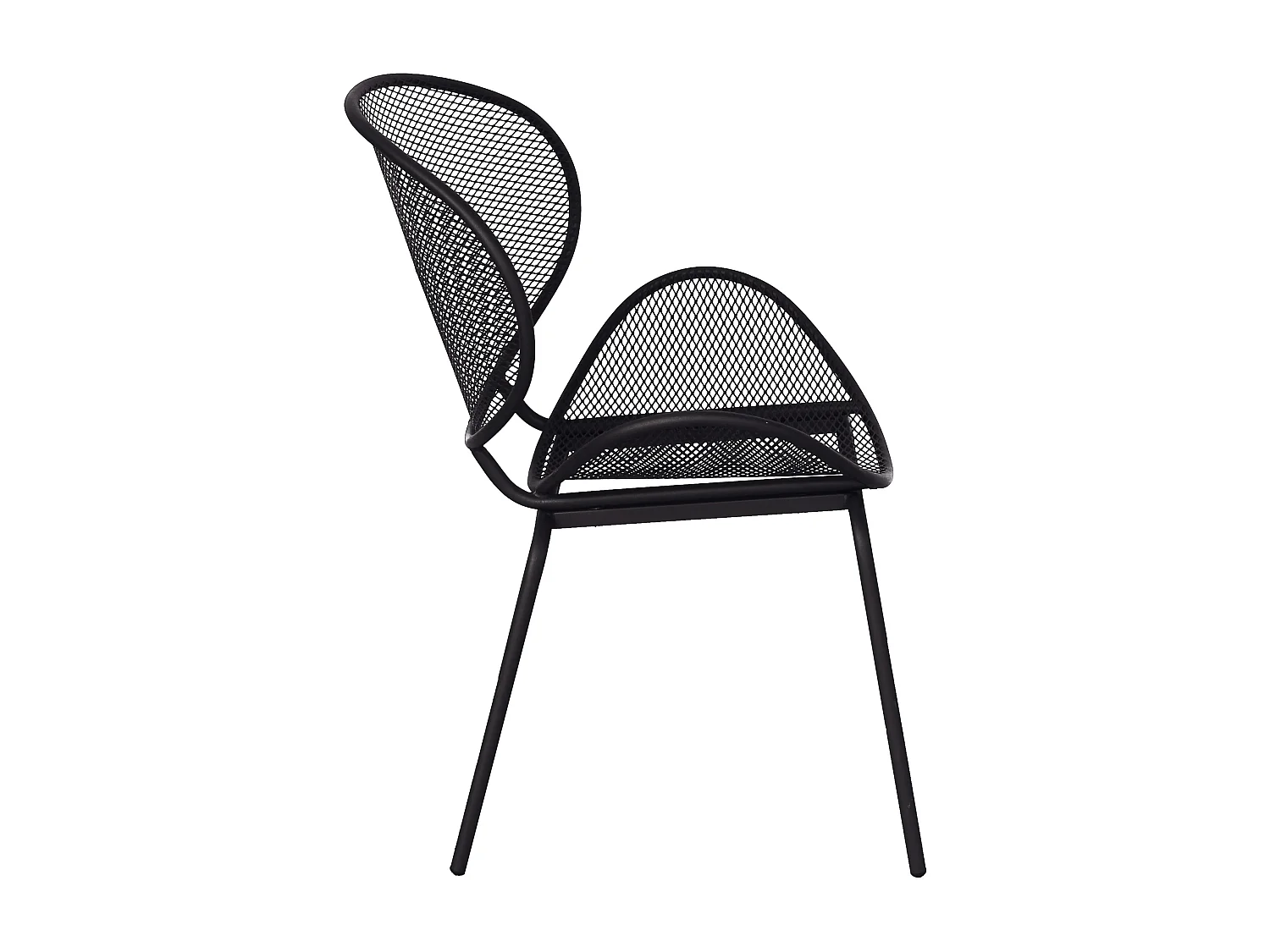 MilaniHome.it - Poltrona Sedia Impilabile In Ferro Grigio Scuro Per Esterno Giardino, Portico, Ristorante, Gelateria Bar Hotel Albergodi coloreGrigio scuro