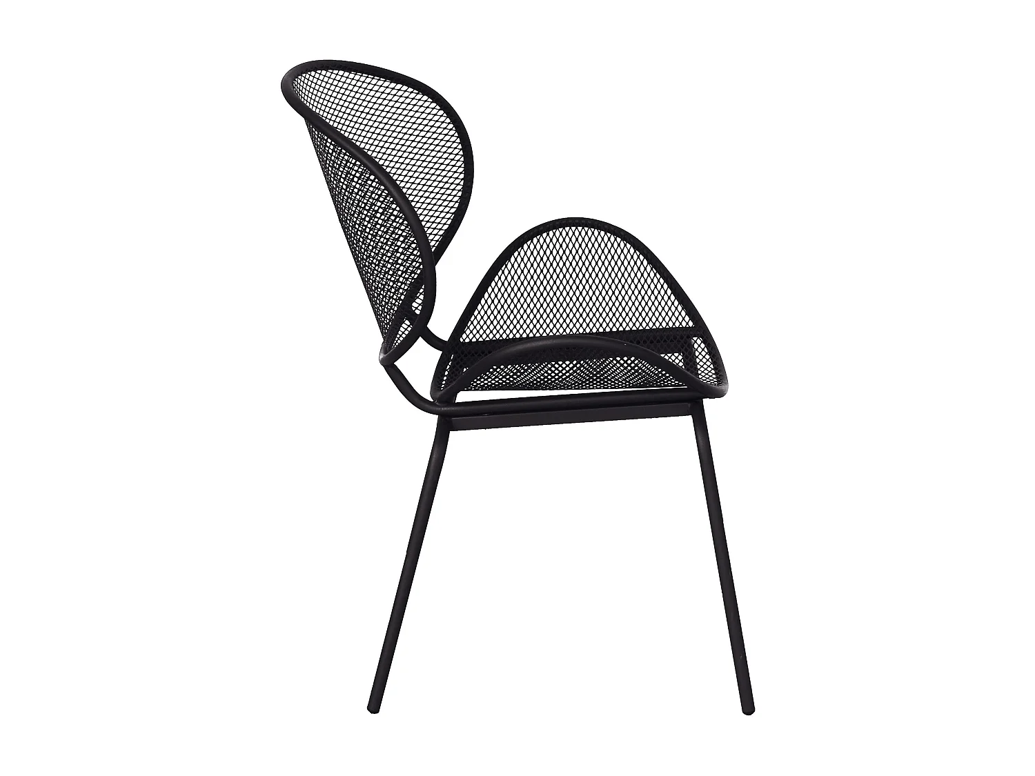 MilaniHome.it - Poltrona Sedia Impilabile In Ferro Grigio Scuro Per Esterno Giardino, Portico, Ristorante, Gelateria Bar Hotel Albergodi coloreGrigio scuro