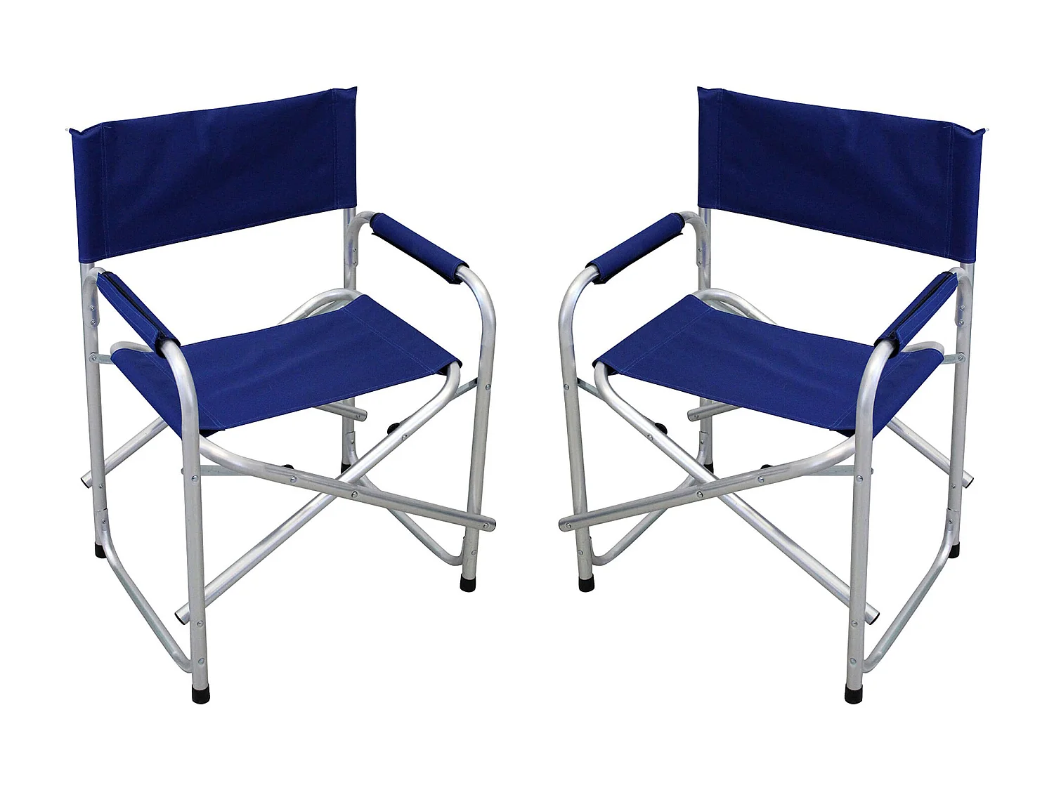 MilaniHome.it - Set di 2 poltrone Da Spiaggia E Campeggio Regista Pieghevole In Alluminio Colore Bludi coloreBlu