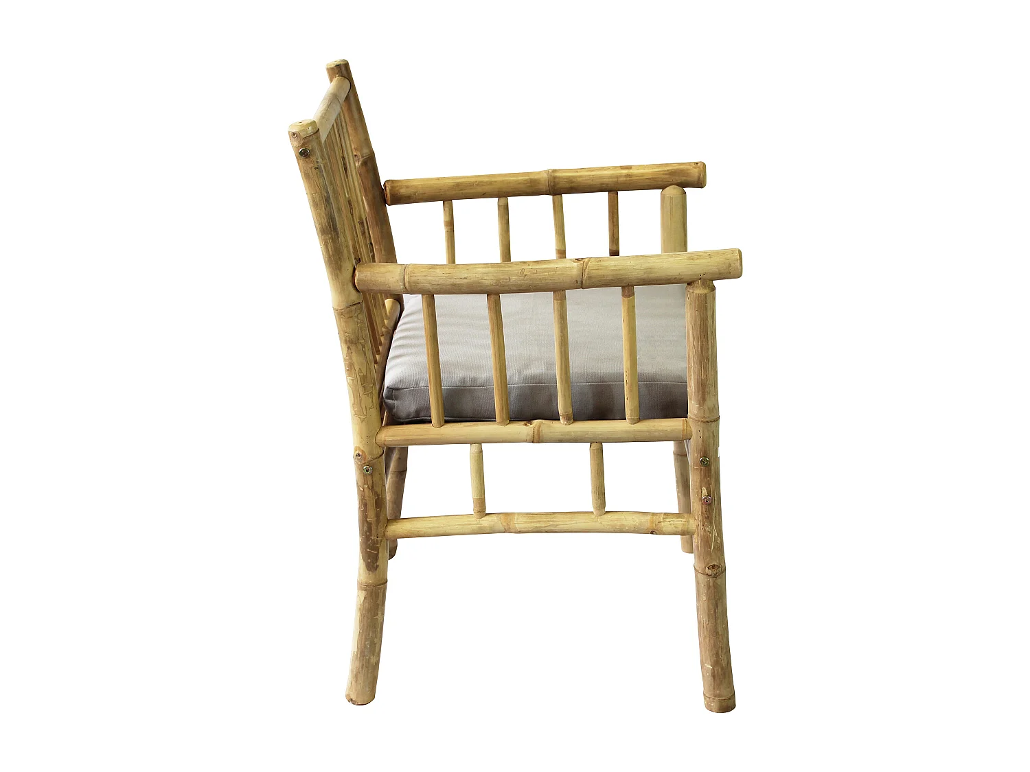 MilaniHome.it - poltrona da giardino in bamboo di design per esterno giardino cm 57 l x 57 p x 82 hdi coloreMarrone chiaro