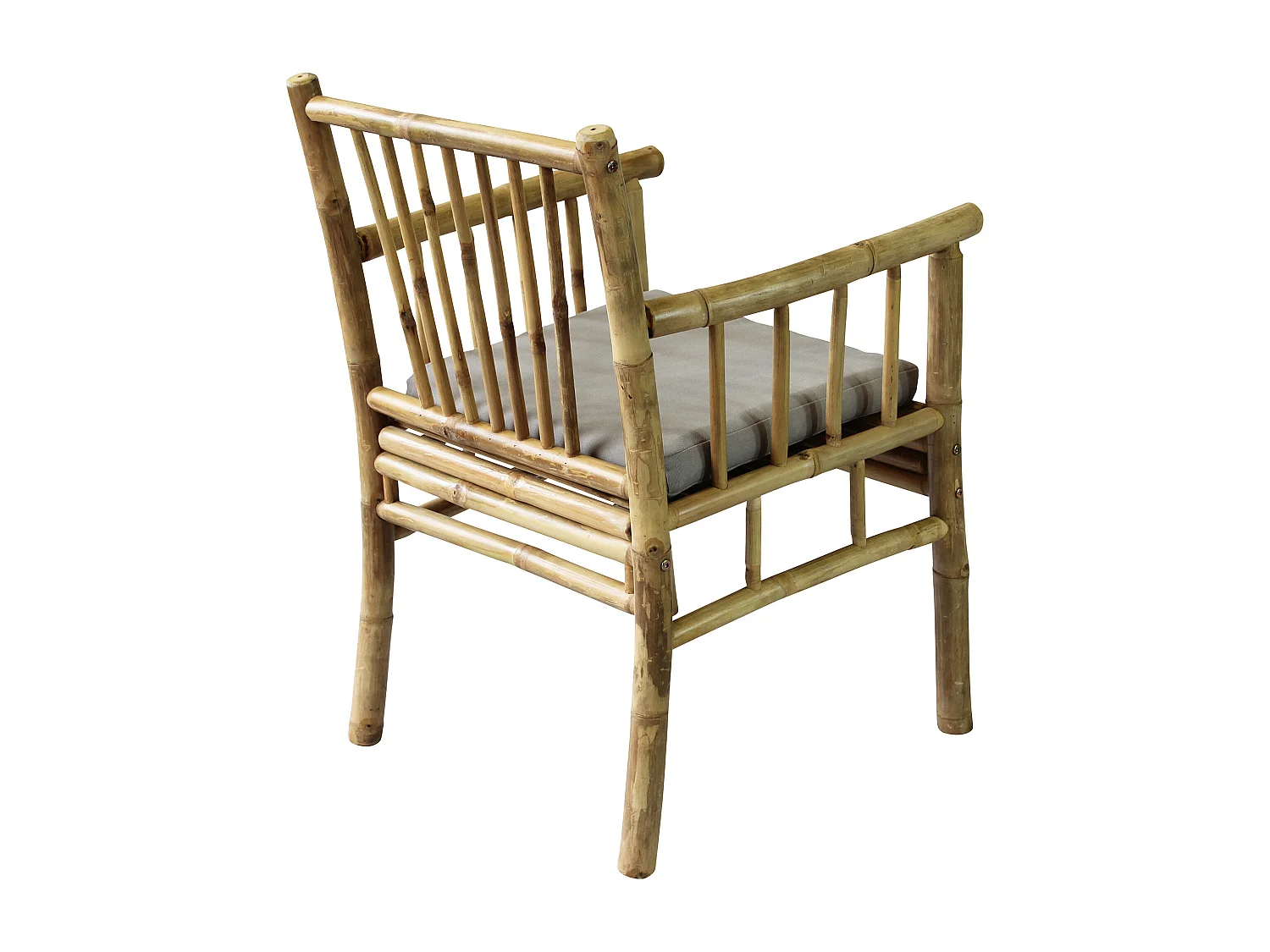 MilaniHome.it - poltrona da giardino in bamboo di design per esterno giardino cm 57 l x 57 p x 82 hdi coloreMarrone chiaro