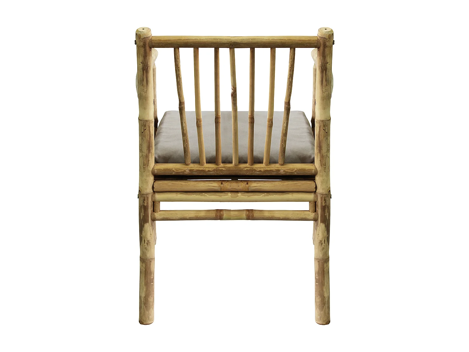 MilaniHome.it - poltrona da giardino in bamboo di design per esterno giardino cm 57 l x 57 p x 82 hdi coloreMarrone chiaro