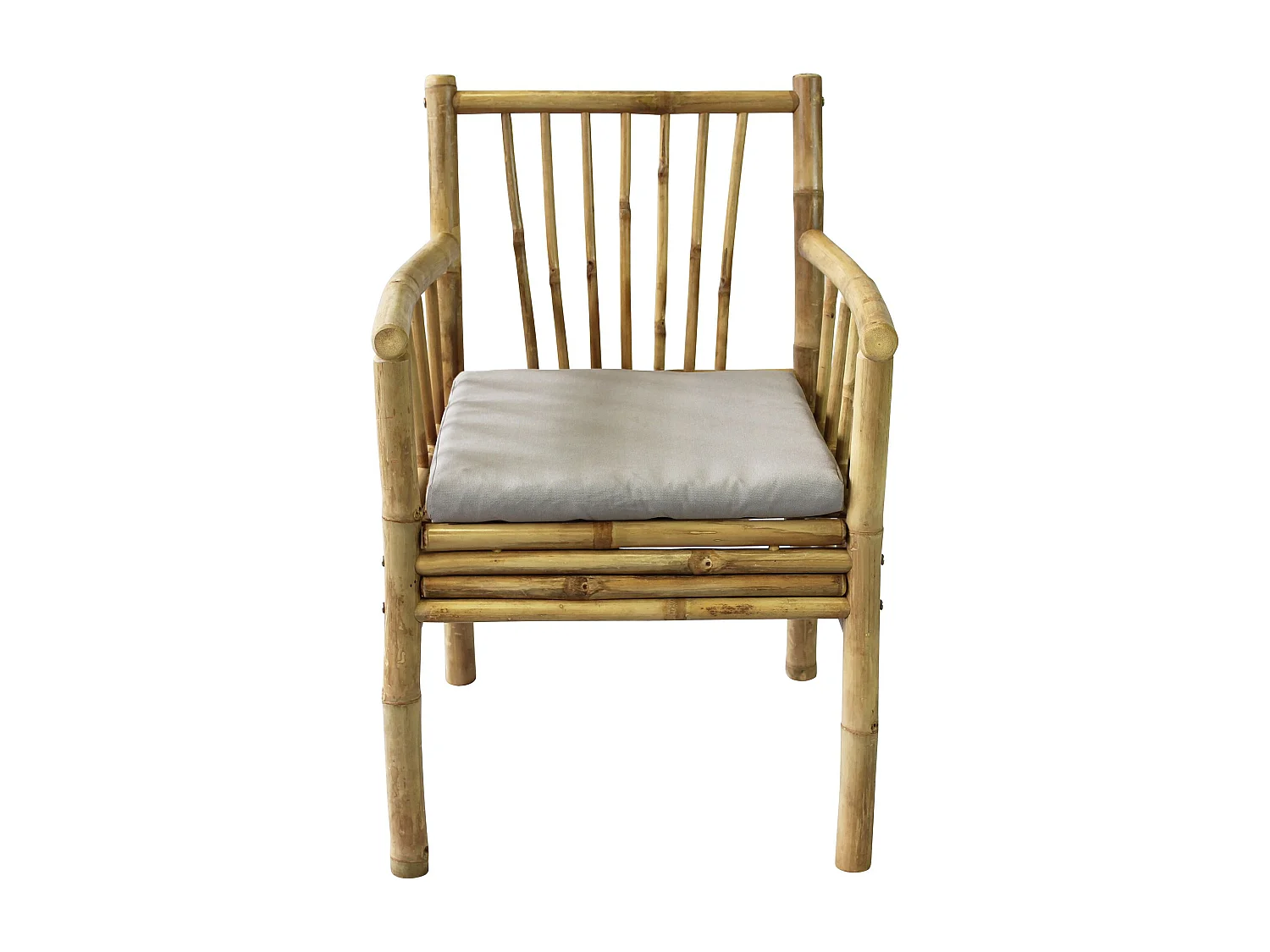 MilaniHome.it - poltrona da giardino in bamboo di design per esterno giardino cm 57 l x 57 p x 82 hdi coloreMarrone chiaro