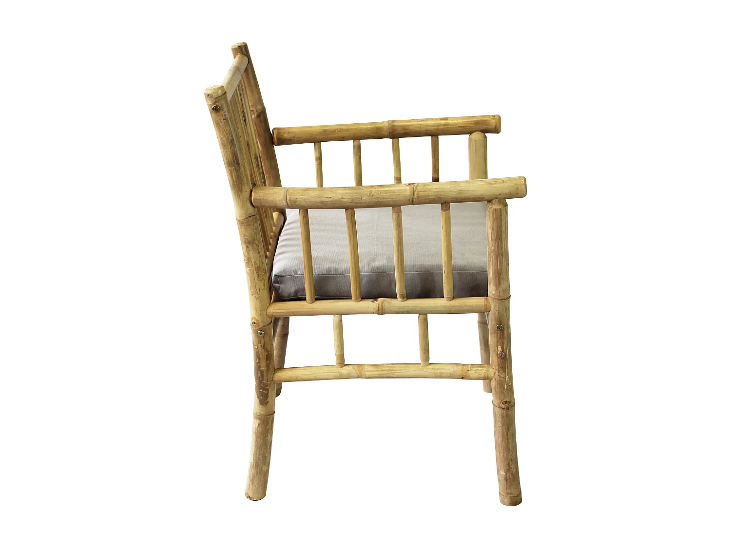 MilaniHome.it - poltrona da giardino in bamboo di design per esterno giardino cm 57 l x 57 p x 82 hdi coloreMarrone chiaro