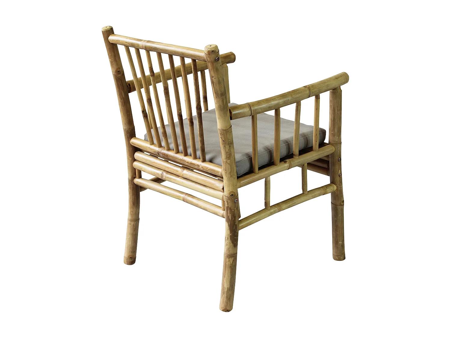 MilaniHome.it - poltrona da giardino in bamboo di design per esterno giardino cm 57 l x 57 p x 82 hdi coloreMarrone chiaro