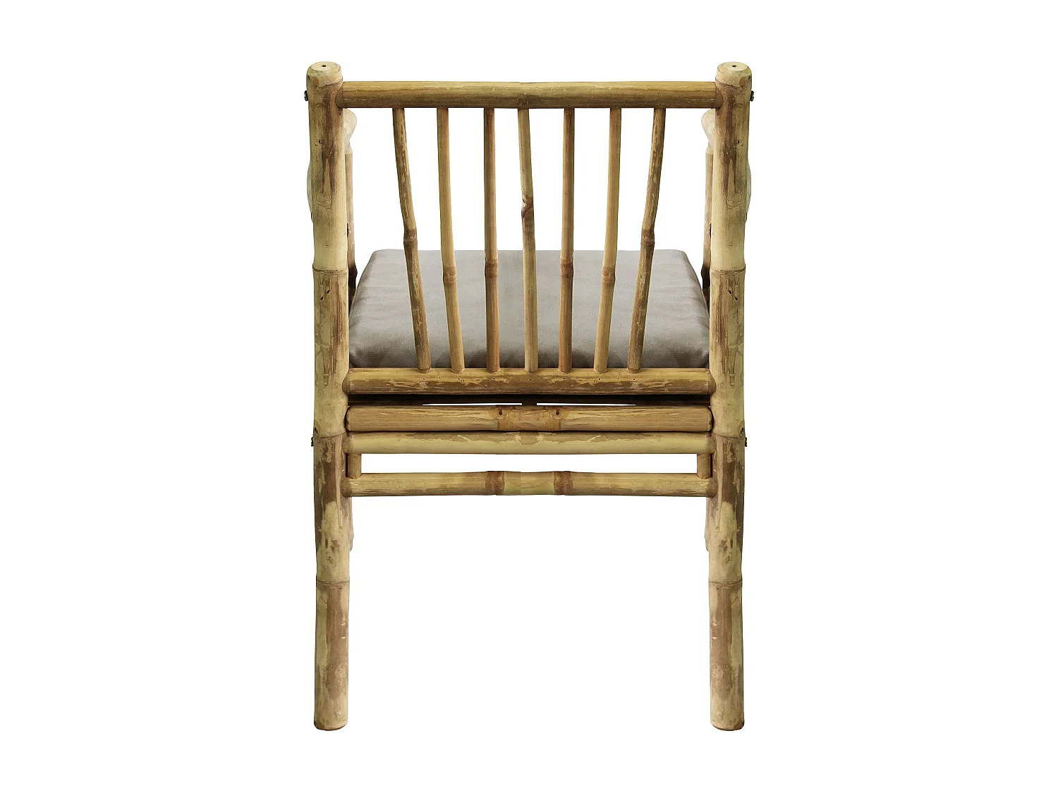 MilaniHome.it - poltrona da giardino in bamboo di design per esterno giardino cm 57 l x 57 p x 82 hdi coloreMarrone chiaro