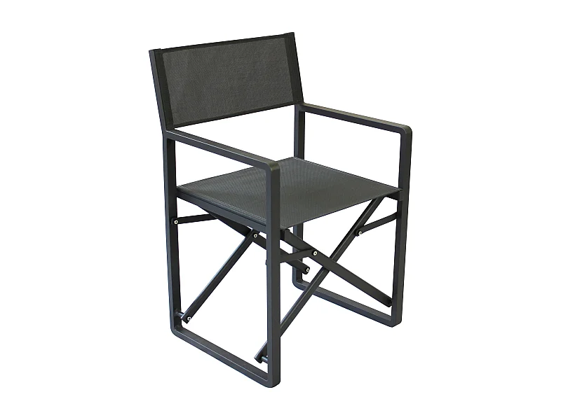 MilaniHome.it - poltrona regista in alluminio di design per esterno giardino cm 55 l x 46 p x 85 hdi coloreAntracite