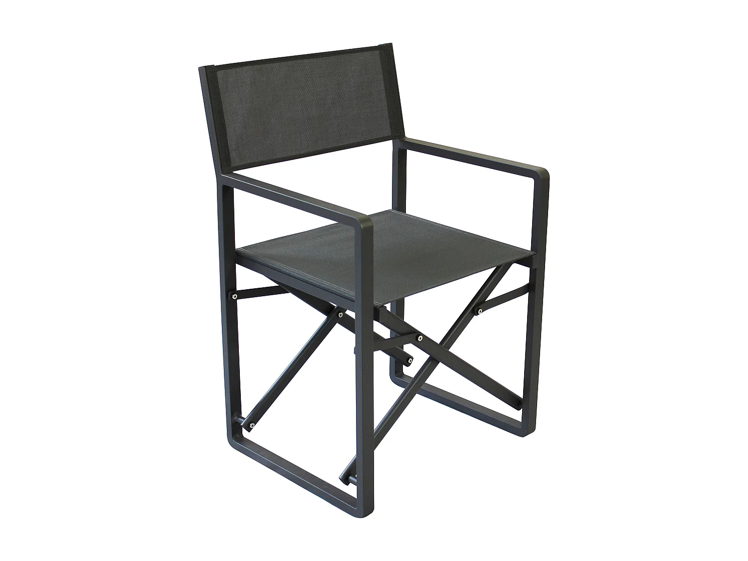 MilaniHome.it - poltrona regista in alluminio di design per esterno giardino cm 55 l x 46 p x 85 hdi coloreAntracite