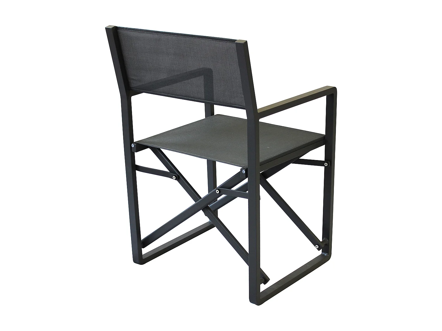 MilaniHome.it - poltrona regista in alluminio di design per esterno giardino cm 55 l x 46 p x 85 hdi coloreAntracite