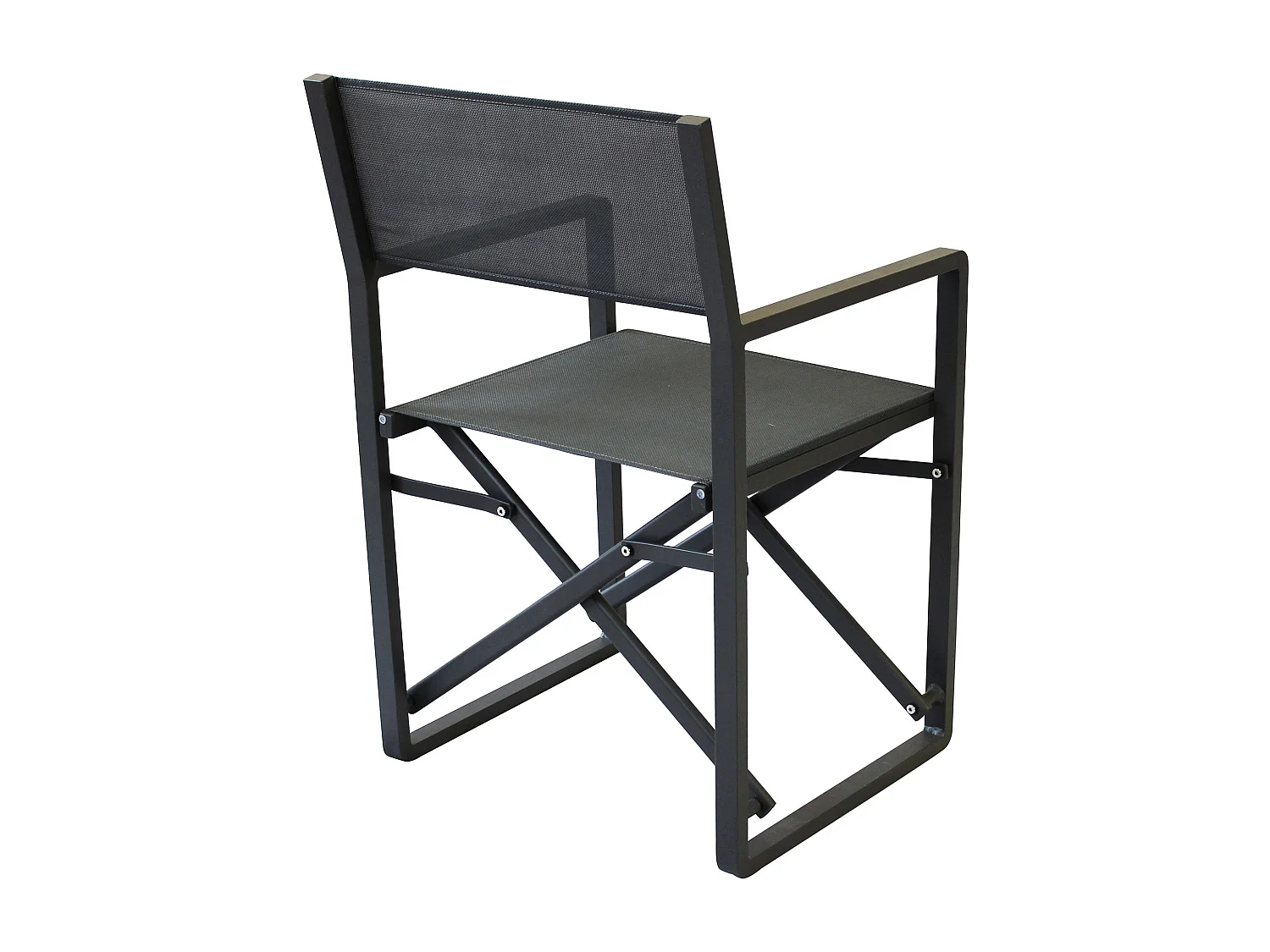 MilaniHome.it - poltrona regista in alluminio di design per esterno giardino cm 55 l x 46 p x 85 hdi coloreAntracite