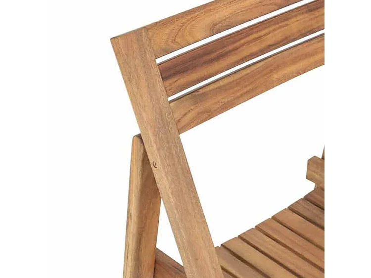 MilaniHome.it - sedia da giardino pieghevole in legno di design moderno per giardino di coloreMarrone