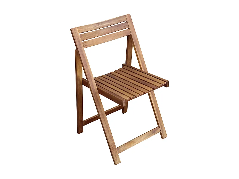 MilaniHome.it - sedia da giardino pieghevole in legno di design moderno per giardino di coloreMarrone