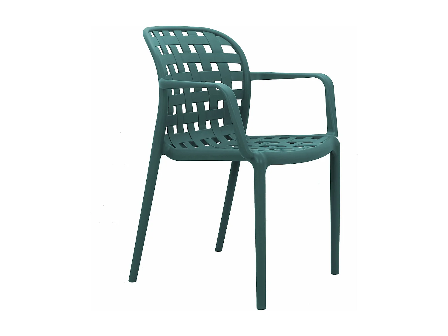 MilaniHome.it - poltrona da giardino in polipropilene di design moderno industrial cm 58 x 57,5 x 82,5 hdi coloreVerde