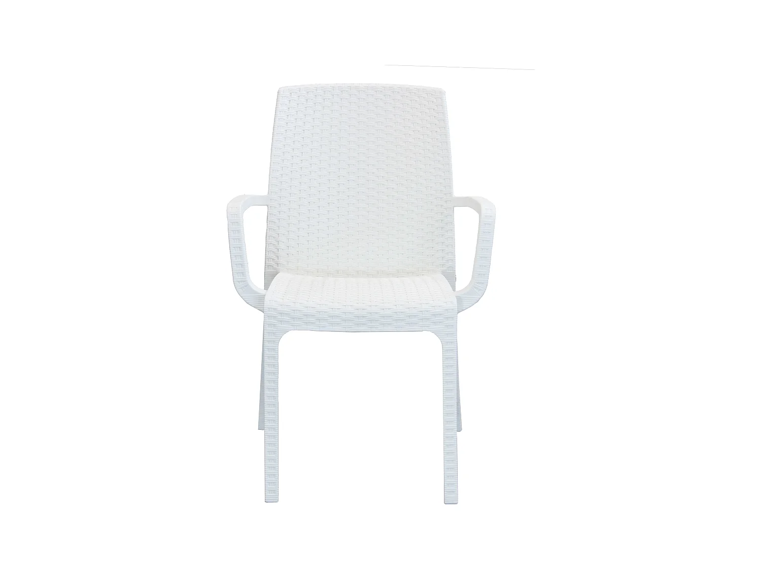 MilaniHome.it - Poltrona Da Giardino Impilabile In Wicker Stampato Bianco Da Esterno Giardino Terrazzo Portico Locale Bardi coloreBianco