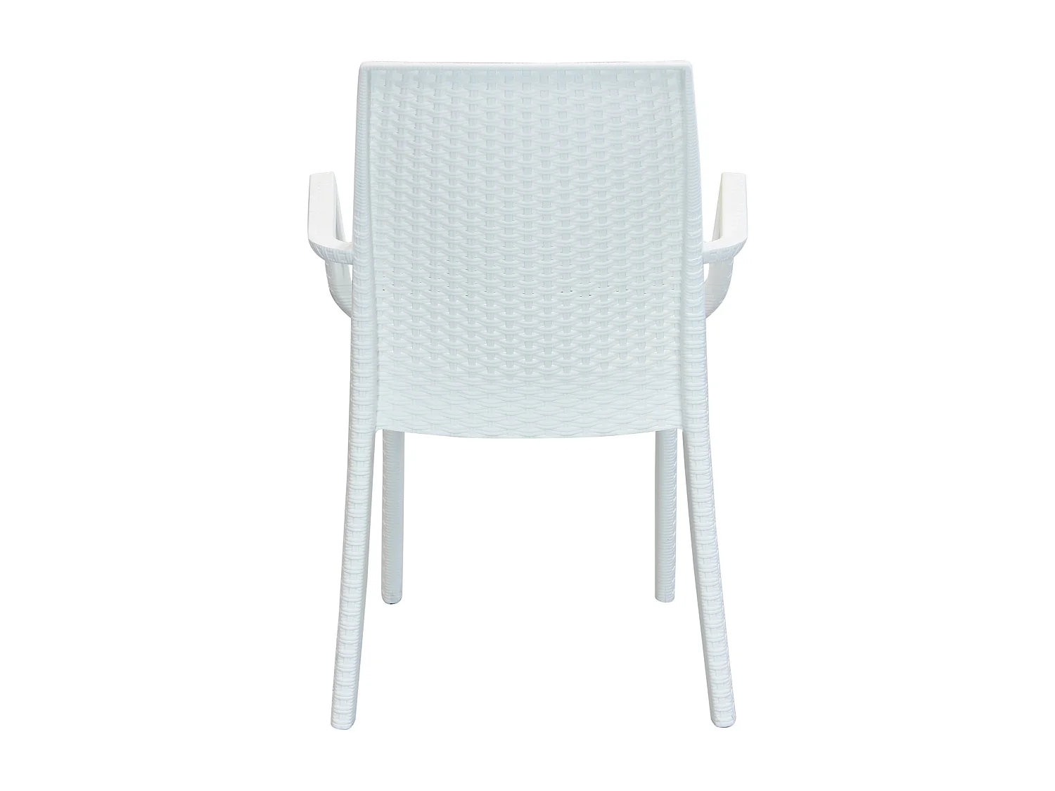 MilaniHome.it - Poltrona Da Giardino Impilabile In Wicker Stampato Bianco Da Esterno Giardino Terrazzo Portico Locale Bardi coloreBianco