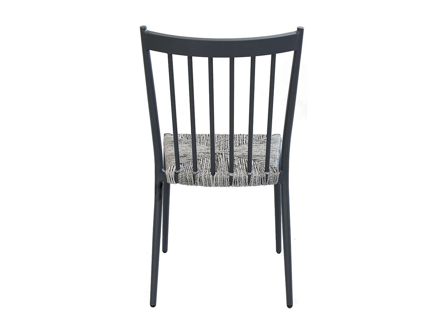 MilaniHome.it - Sedia Da Giardino In Alluminio E Rattan Sintetico Impilabile Colore Antracite,Grigiodi coloreAntracite