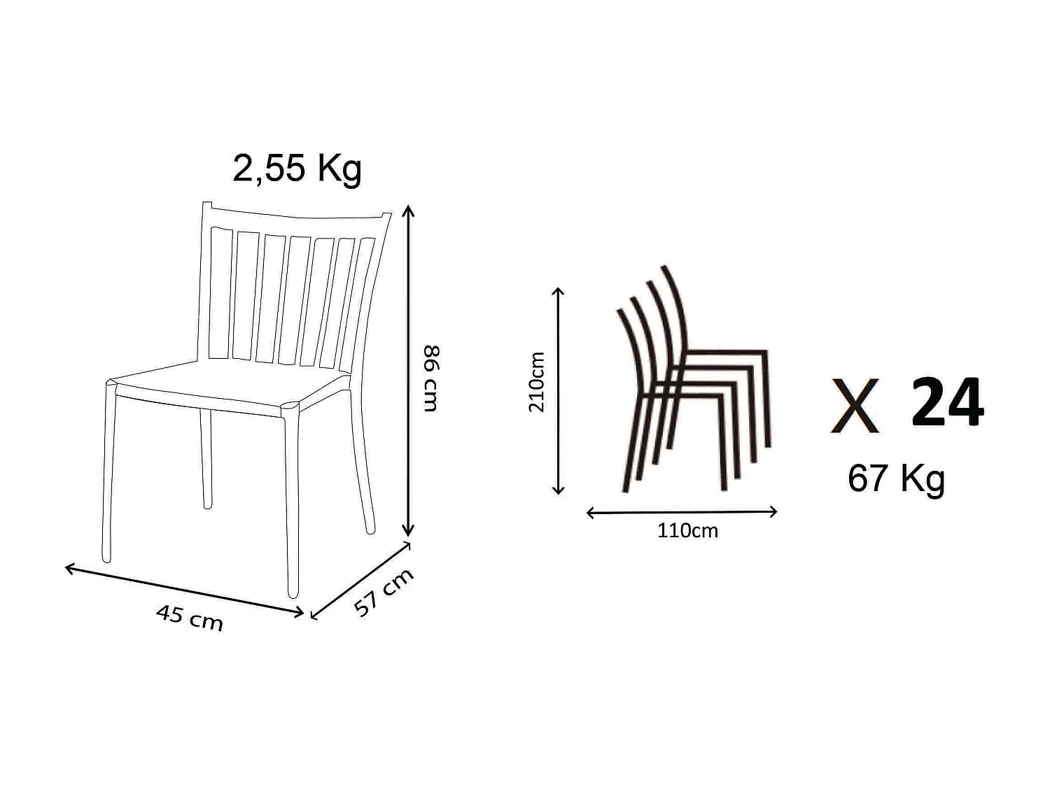 MilaniHome.it - Sedia Da Giardino In Alluminio E Rattan Sintetico Impilabile Colore Antracite,Grigiodi coloreAntracite