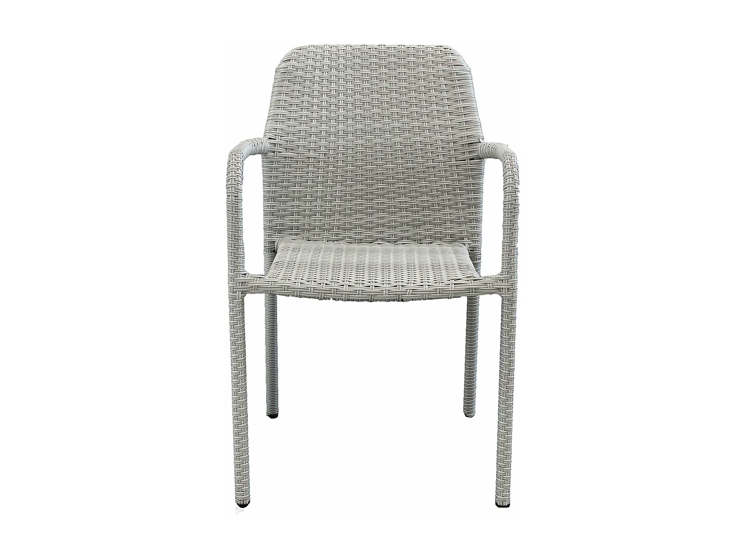 MilaniHome.it - Poltrona In Wicker Grigia Intreccio In Rattan Sintetico Da Esterno Giardino, Per Ristorante Albergodi coloreGrigio