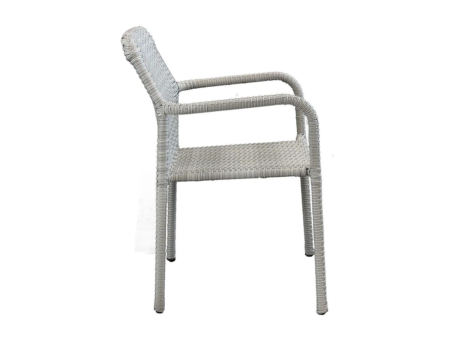 MilaniHome.it - Poltrona In Wicker Grigia Intreccio In Rattan Sintetico Da Esterno Giardino, Per Ristorante Albergodi coloreGrigio