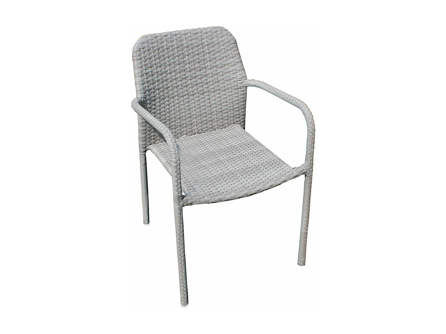 MilaniHome.it - Poltrona In Wicker Grigia Intreccio In Rattan Sintetico Da Esterno Giardino, Per Ristorante Albergodi coloreGrigio