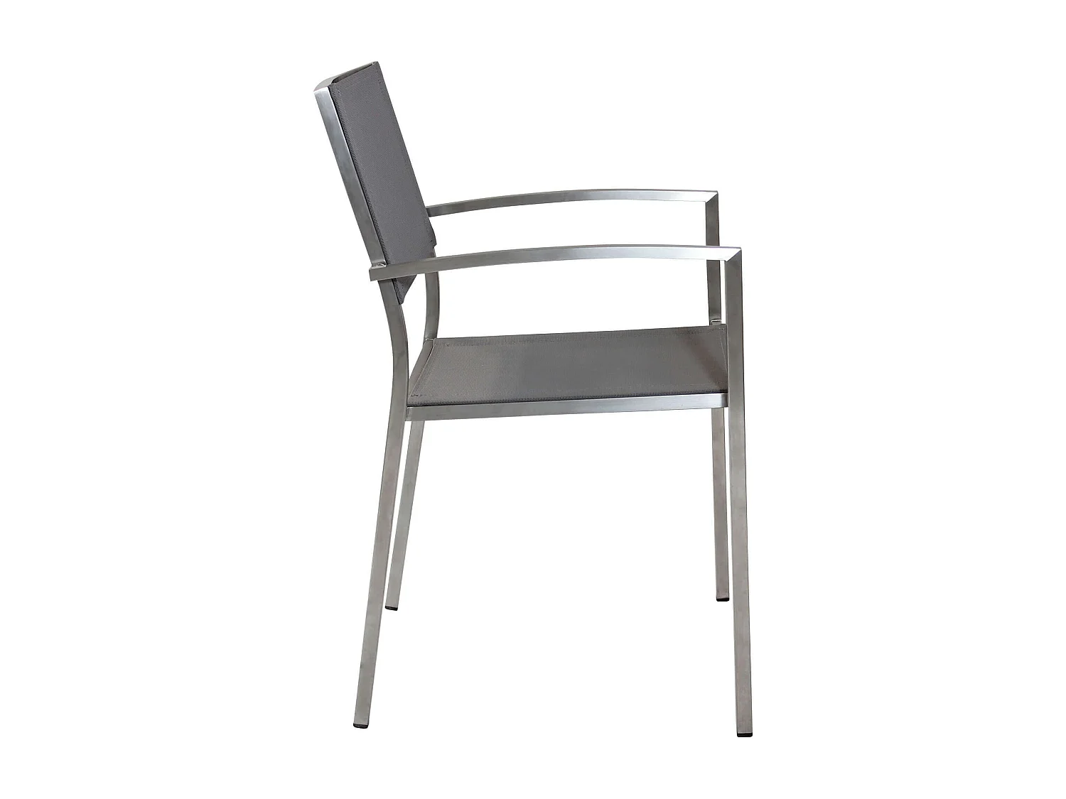 MilaniHome.it - Poltrona Da Giardino In Alluminio E Textilene Impilabiledi coloreGrigio