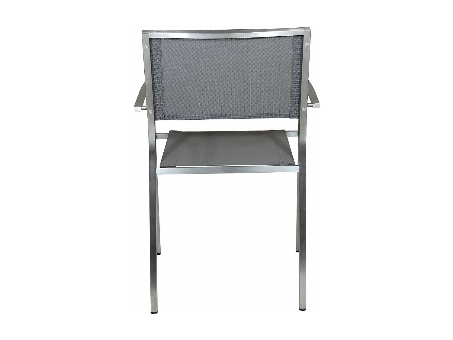 MilaniHome.it - Poltrona Da Giardino In Alluminio E Textilene Impilabiledi coloreGrigio