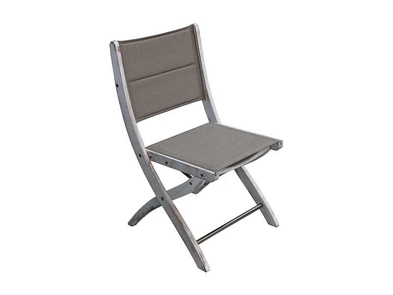 MilaniHome.it - MilaniHome Sedia in Legno di Acacia Grigia per Esterno Giardino Portico Ristorante Bar Hotel Albergo Agriturismodi coloreBianco