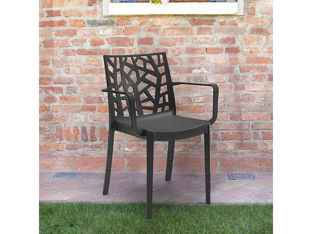 MilaniHome.it - poltrona da giardino di design moderno per giardino cm 55 x 58 x 82 hdi coloreNero